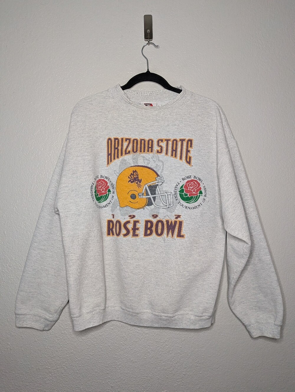 EA Team Edition Men Gray Vintage 90s 1997 Arizona State Rose Bowl Sweatshirt L